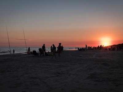 Playa de Salinas con bajada directa