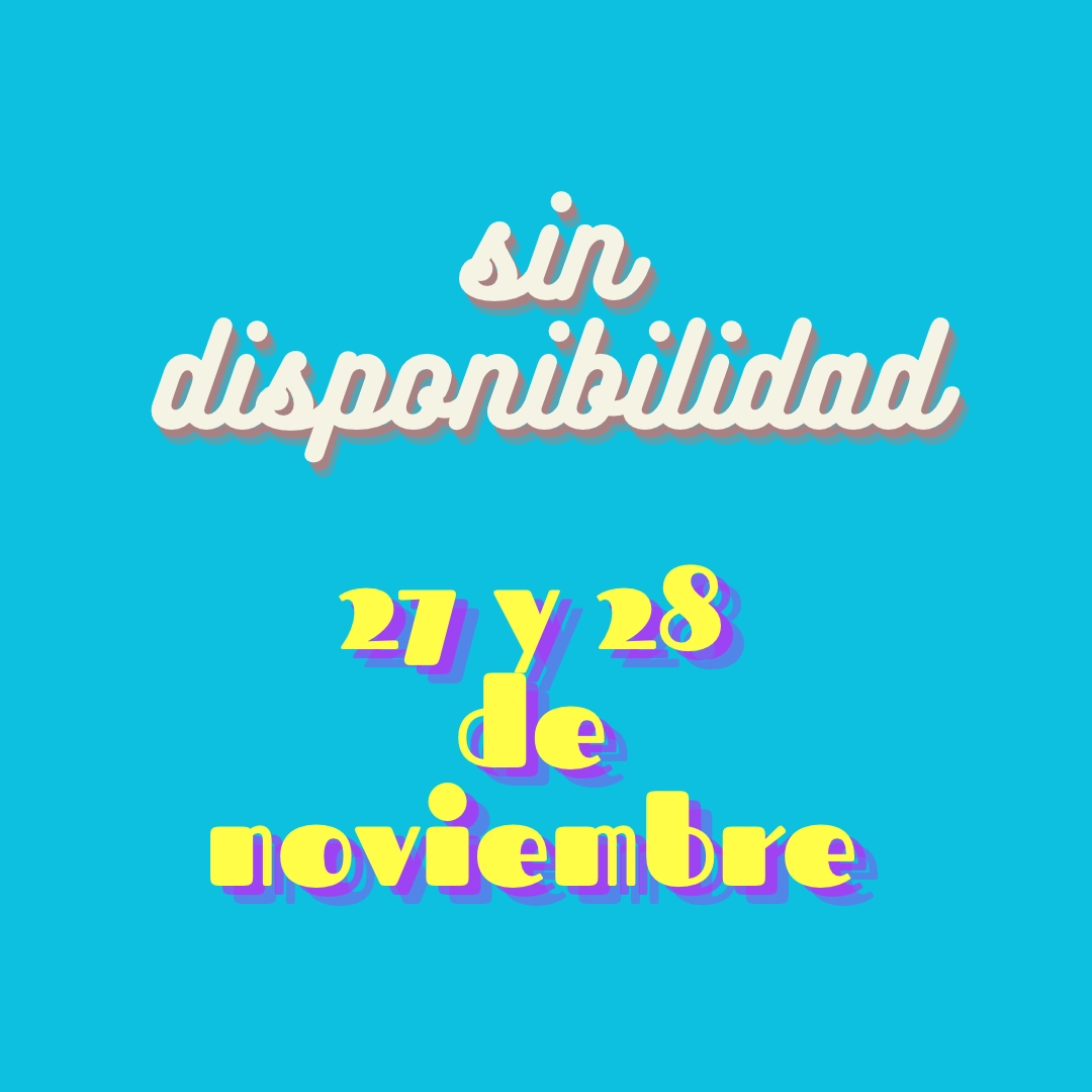 27 y 28 de noviembre 2026 sin disponibilidad